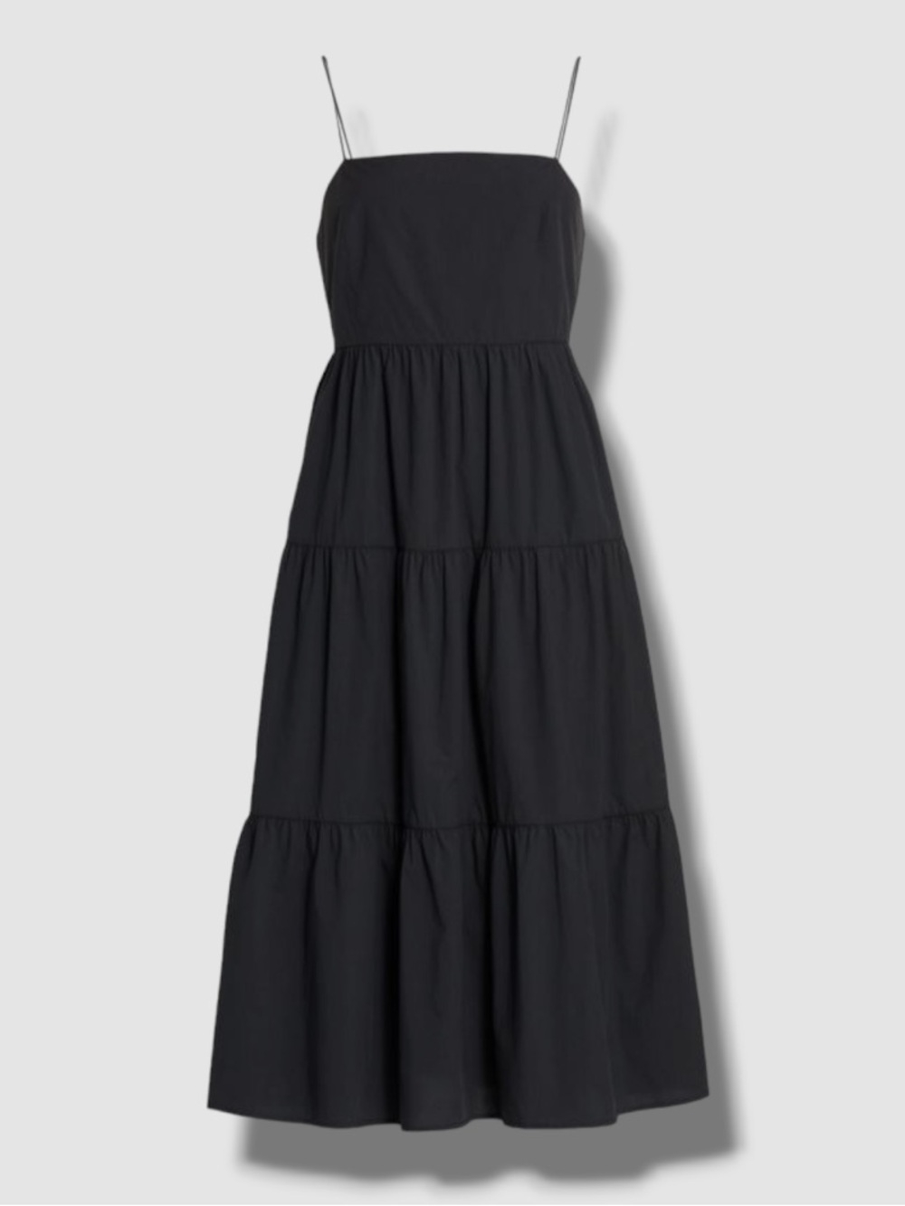 Rails Leni Black Tiered Midi Dress